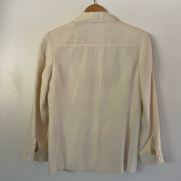 TALBOTS WOMEN IRISH LINEN CREAM JACKET - Picture 6 of 16